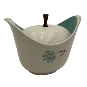 Vintage Sugar Bowl & Lid by Taylor Smith Taylor Boutonniere Pattern Mid century